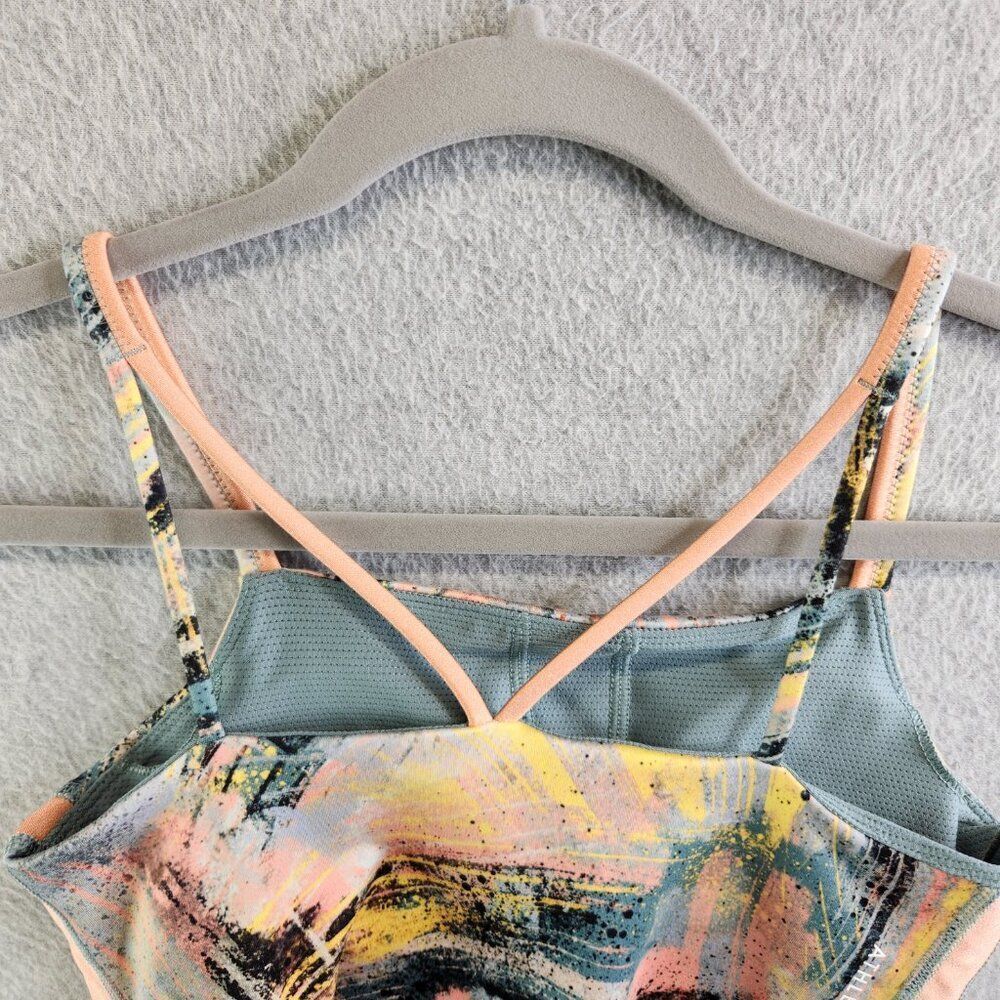 Athleta Girl Sports Bra Girls 12 Simone Biles Brushstroke Tank Because I Can - Picture 4 of 14